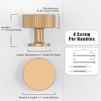 10 Pack Champagne Bronze Kitchen Cabinet Knobs Cabinet Pulls Drawer Knobs Cabinet Hardware Zinc Knobs for Dresser Drawers - color: Champagne Bronze, size: Single Hole Knob