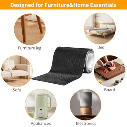 CHUNZEXI Non-Slip Rubber Furniture Pads, 4 Pack 6 x 4 Inch Rectangular - size: 6x4 inch 4 Rectangular