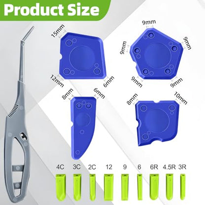 GOOPREEN 16pcs Silicone Caulking Tool Kit, Dual-End Caulk Remover Tool