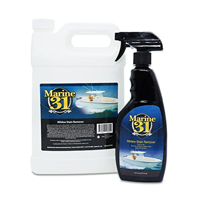 Marine 31 Mildew Stain Remover & Cleaner - Marine & Boat, Home & Patio, Bathroom & Shower Cleaner (16oz & Gallon Combo) - size: 128 Fl Oz (Pack of 1)
