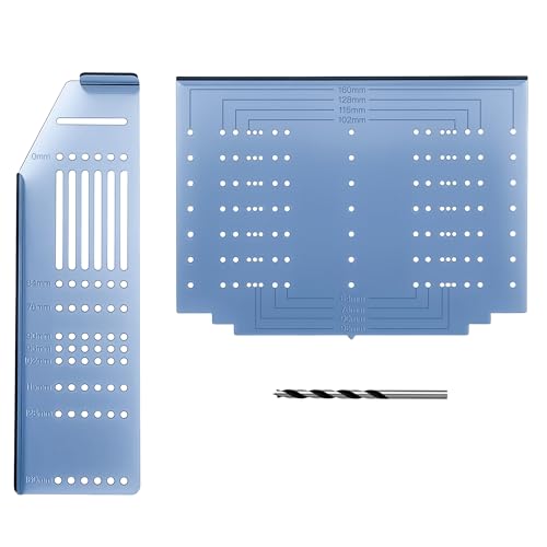 Drill Mounting Template for Kitchen Cabinet Pulls Kitchen Knobs,1 Pack - size: ‎Multiple Align Sizes