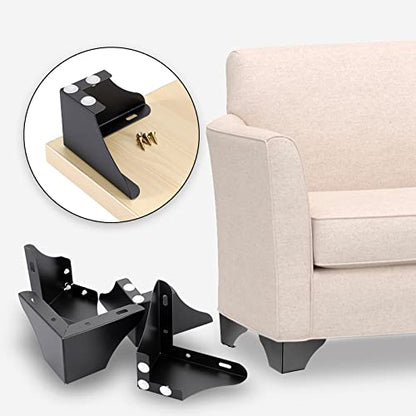 OwnMy 4PCS Metal Furniture Legs 3 Inch Black Sofa Legs Dresser Legs - size: 3 Inch