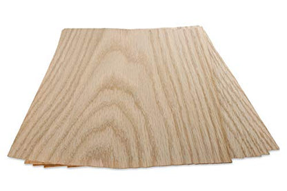 Real White Oak Wood Veneer, US Letter Size, Pack of 6 Sheets - style: Oak