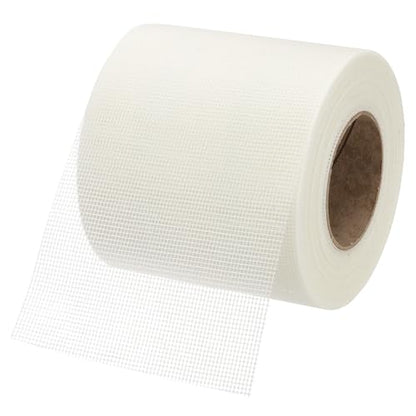 PATIKIL Drywall Repair Mesh Tape, 6 inch x 164 ft Fiberglass Repair Patch Self-Adhesive Dry Wall Joint Tape 12 Mesh Wall Hole Crack and Seam Patch, White - size: 6 inch x 164 Feet