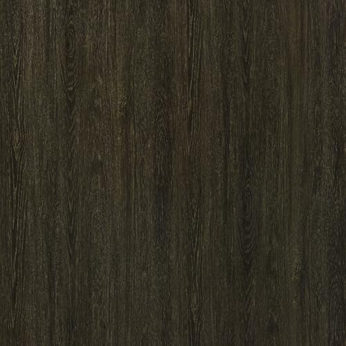 48x354inch Extra Wide Dark Brown Wood Grain Wallpaper Peel Stick Black Walnut Texture Contact Paper Air Guide Slot Design Matte Thickened Self-Adhesive Wall Sticker Waterproof Vinyl Furniture sticker - color: Chocolate Brown, size: 48" x 354"