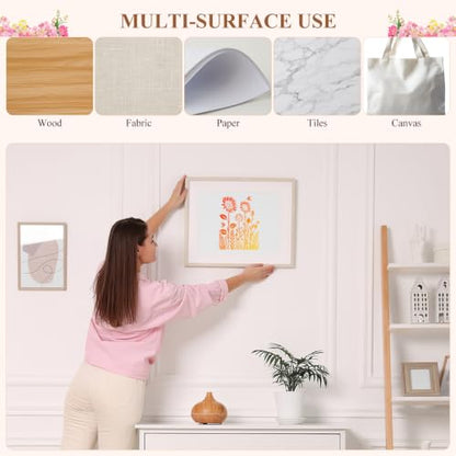 FOMIYES 15Pcs Large Flower Stencils for Painting on Walls and Wood Panels