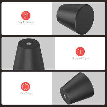 homdiy 10 Pack Black Drawer Knobs Black Knobs for Cabinets - color: Black