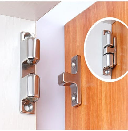 AINIFU Double Roller Catch Cabinet Latches,70mm Solid Metal Cabinet Metal Door Latches and Catches Door Fittings Spring Ball Door Stud Catch, Ideal for Boats, Cabinet Doors, Cupboards