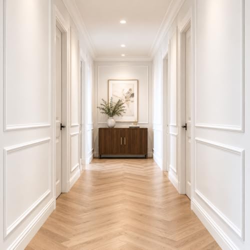 Accent Peel and Stick Wall Molding Kit Frame Pre Cut Moulding Panels - size: 50"x40"x20"