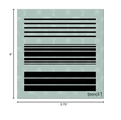 Stencil1 Various Stripes Stencil 5.75" x 6" Geometric Pattern Lines - color: Various Stripes Stencil 1 5.75" x 6"