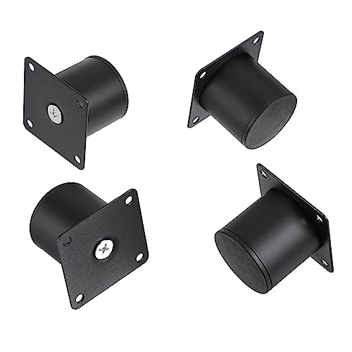 OwnMy 4PCS 2 Inch Stainless Steel Furniture Legs Feet Metal Chair Table Leg - color: Black, size: 2 Inch