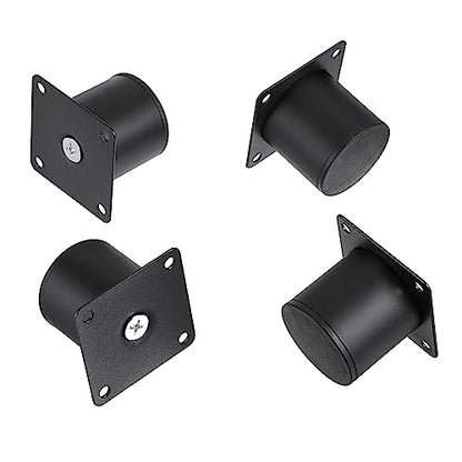 OwnMy 4PCS 2 Inch Stainless Steel Furniture Legs Feet Metal Chair Table Leg - color: Black, size: 2 Inch