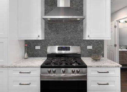 StyloVue 100 Pieces Peel and Stick Backsplash for Kitchen, 3" x 6" PVC Subway Tile 2026 Upgraded Gray Concrete Stone Backsplash Stick on Tile Elevate Kitchen Fireplace RV - color: Gray Concrete Stone