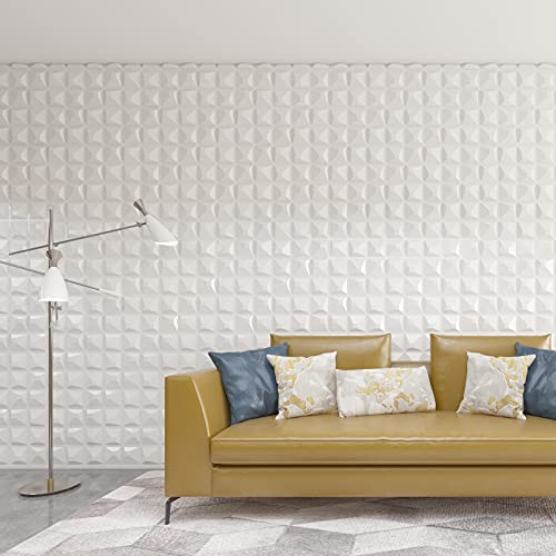 Art3d Decorative 3D Panels Textured Wall Design Board Pack of 12 Tiles 32 Sq Ft