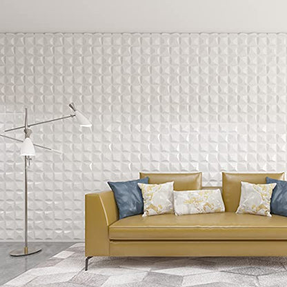 Art3d Decorative 3D Panels Textured Wall Design Board Pack of 12 Tiles 32 Sq Ft