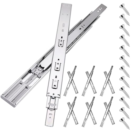 Sulawskys Soft Close Drawer Slides 10 Inch, 6 Pairs – Full Extension 100LB - size: 10inch-250mm