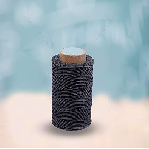 284Yards Leather Sewing Waxed Thread, 0.8mm Waxed Thread for Bookbinding - color: Dark Gray