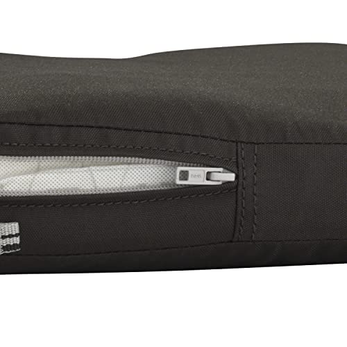 Classic Accessories Ravenna Water-Resistant 17 x 15 x 2 Inch Patio Seat Cushion, Espresso - color: Espresso, size: 17"W x 15"D x 2"Thick
