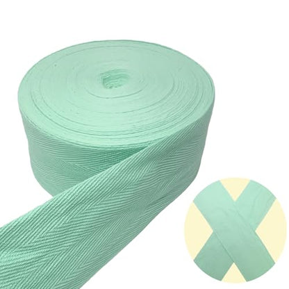 Mint 2''Cotton Herringbone Twill Tape 15Yds Binding Trim - color: Mint