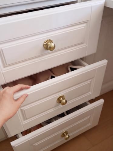 6Pack Champagne Bronze Cabinet Knobs with Backplate Drawer knobs - color: Champagne Bronze, style: Daisy
