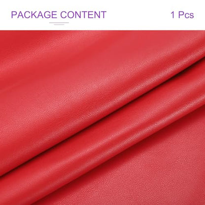 DMiotech 1 Pack 14 Inch x 53 Inch Faux Leather Sheet Furniture Cover Napa Skin Red PU Leather Roll for Handmade DIY Craft Projects - color: Red
