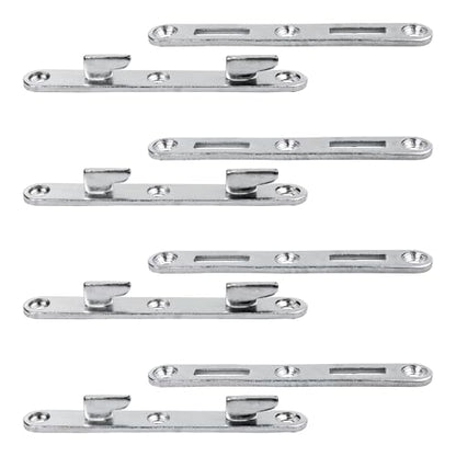 4PCS 5Inch Bed Rail Fasteners, Metal Bed Rail Brackets with Hooks, Heavy Duty Bed Frame Connectors, Replacement Parts for Wood Headboard and Side Rail (Silver)