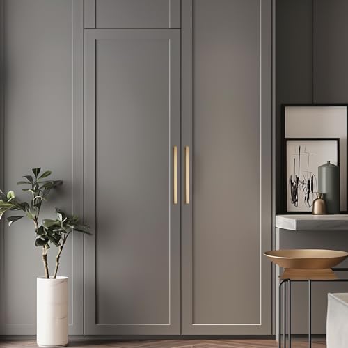 Ravinte Champagne Bronze Kitchen Square Cabinet Handles 7-1/2 Inch 10 Pack - size: 7-1/2 Inch Hole