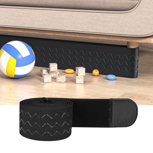 Under Couch Blocker 3" x 13 ft, Elastic Sofa Gap Bumper for Straight-Leg - size: Small