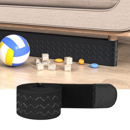 Under Couch Blocker 3" x 13 ft, Elastic Sofa Gap Bumper for Straight-Leg - size: Small