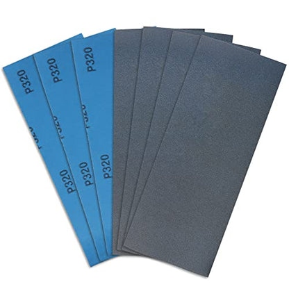 LotFancy 320 Grit Sandpaper, 45PCS, 9 x 3.6 Dry Wet Sand Paper, Silicon Carbide Sanding Sheet for Metal Automotive Wood Furniture Sanding, Polishing, Finishing - size: 320Grit