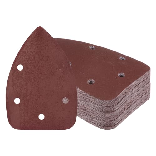 50pcs Mouse Sander Detail Sandpaper 600Grit 3.5"x5.5" Triangle - size: 600 grit