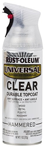 Rust-Oleum Universal All Surface Clear Topcoat Spray, Hammered Clear - color: Hammered Clear, size: 11 Ounce (Pack of 1)