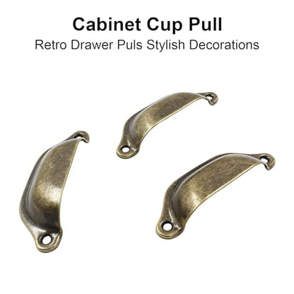 20pcs Antique Bronze Cup Drawer Pulls, Bin Cup Pulls Knobs - color: Bronze, size: 20pcs-Large