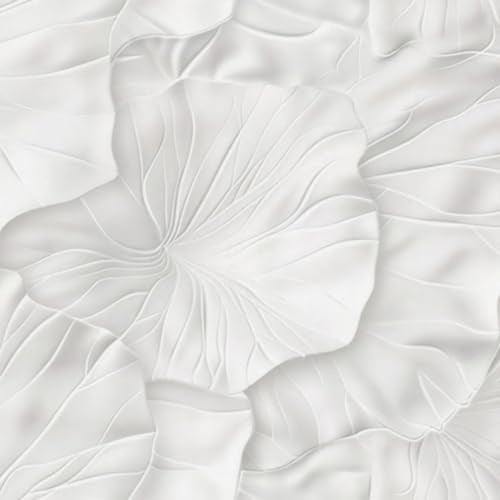 HOMETITUTE White Floral Peel and Stick Wallpaper 118.1x17.7 Inch Vinyl - color: White Embossed Floral