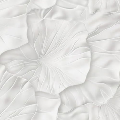 HOMETITUTE White Floral Peel and Stick Wallpaper 118.1x17.7 Inch Vinyl - color: White Embossed Floral