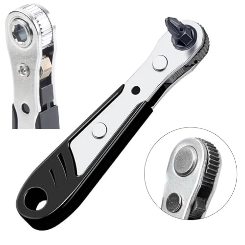11 in 1 Right Angle Ratcheting Screwdriver Magnetic Low Profile 36 Tooth