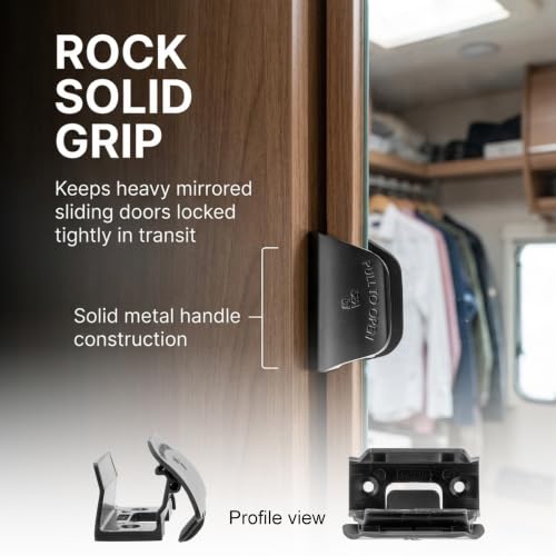 Mirrored Door Latch RV Sliding Wardrobe Doors (Pair)