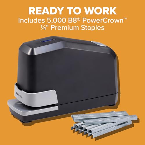 Bostitch Office Impulse Heavy Duty Electric Stapler Value Pack, 45 Sheet Capacity, Includes 5,000 Staples, No-Jam, Faster Stapling, Silver - size: 1-Pack