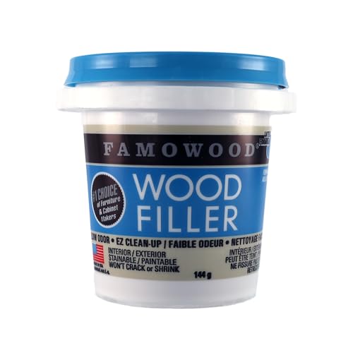 FamoWood 40042134 Latex Wood Filler - 1/4 Pint, Red Oak