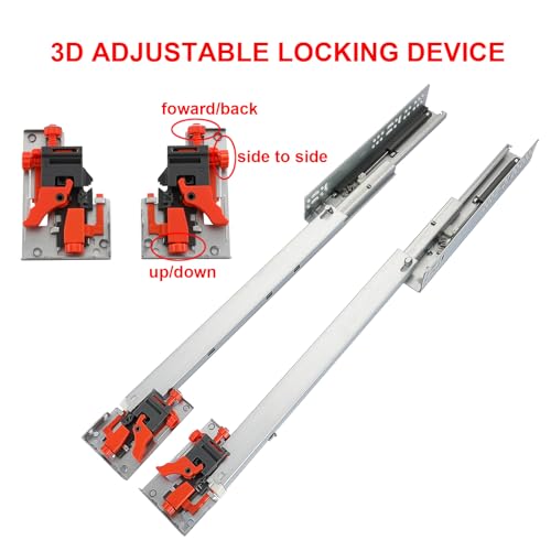 6 Pair of 24 Inch Undermount Soft Close Drawer Slides - size: 24 Inch