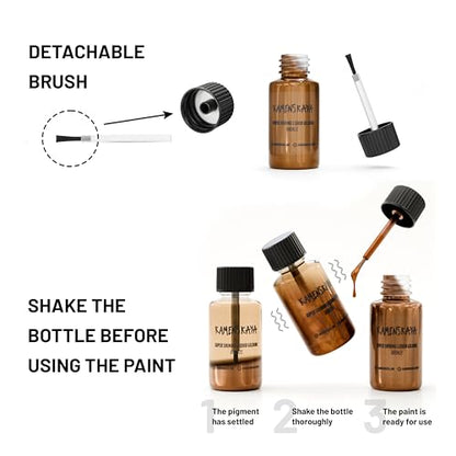 KAMENSKAYA Bronze Leaf Paint, Liquid Gilding Paint, 0.68 fl oz - color: Bronze, size: 0.68 Fl Oz (Pack of 1)