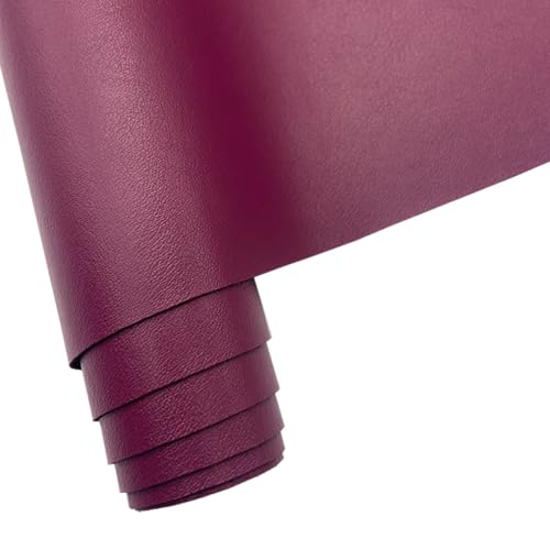 Soft Smooth Faux Leather Fabric Solid Color Vegan Synthetic Imitation Leather Fabric 16" x 54” Large Size for Upholstery Crafts, DIY Sewings, Earrings Bows Wallets Making (Purple) - color: Purple