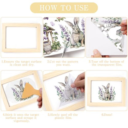 16 Pcs Lavender Rub-On Transfers for Furniture & Crafts - style: Lavender