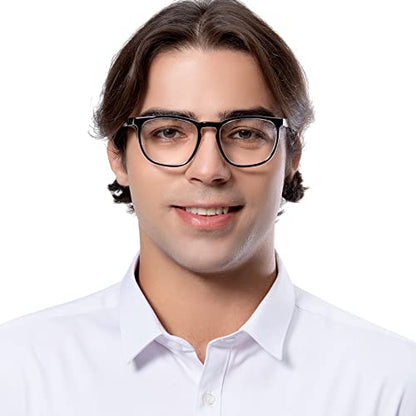 TOREGE Safety Glasses, Fashionable Protective EyewearWith Clear, Anti Fog Lenses - color: Black&clear Lens