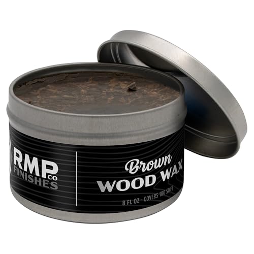 RMP Finishes Wax for Wood Finishing, Unfinished Furniture, Cutting Boards, Butcher Blocks, Food Grade, Vegan, Brown, 8 oz. - color: Brown, size: 8 Fl Oz