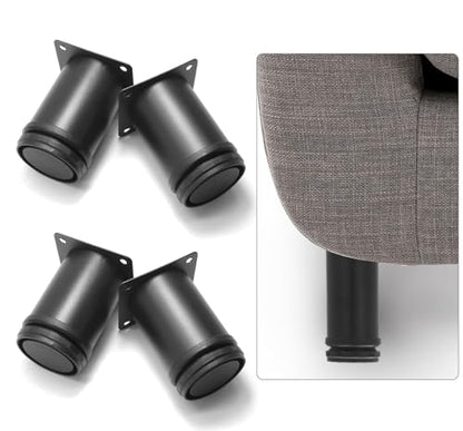 3 Inch Adjustable Furniture Legs, Set of 4, 50x80mm - size: 3 Inch / 80mm