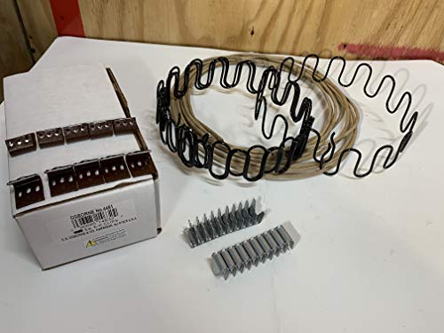 Zig Zag- Springs 11 Gauge 19 x 4 pcs,Plus Special Package 10 pcs 7 Holes Clip +20 pcs Stay Wire Clips + 10 feet of Springing Wire for All Upholstery Use, Black