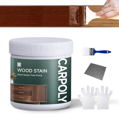 Wood Stain,32oz Cherry Red Wood Stain & Sealer in One (with Tools) - color: Cherry Red, size: 1kg