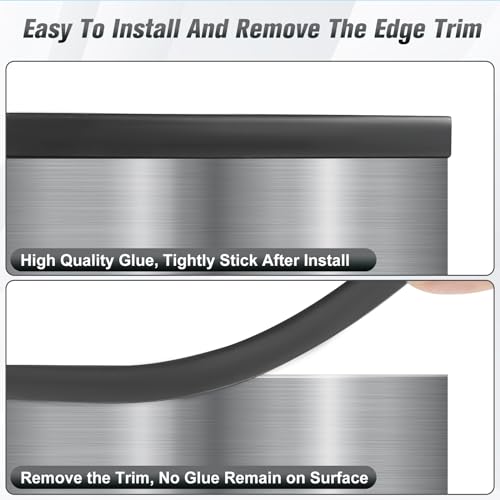 Edge Trim, 1/8" (3mm) Rubber Edge Trim, Black Color, 20Ft - size: Size1/8"(Fit 7/64"~5/32"), L20'