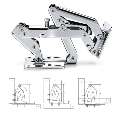WANLIAN 170 Degree Soft Close Frameless Cabinet Door Hinges, 2 Pairs